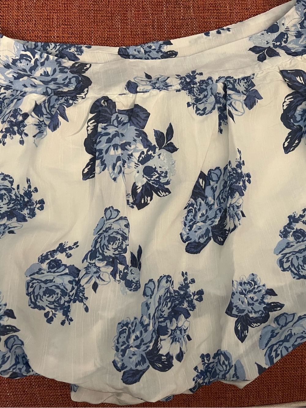 Jolie & Joy Blue Floral Print Bubble Skirt